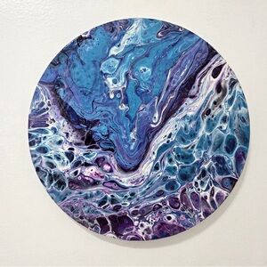 Abstract Blue and Purple Wall Art